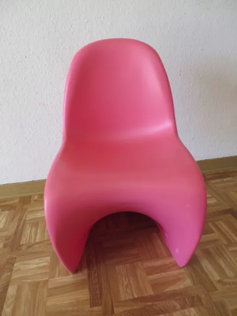 Silla infantil Panton Chair Spaceage rosa usada sin marca