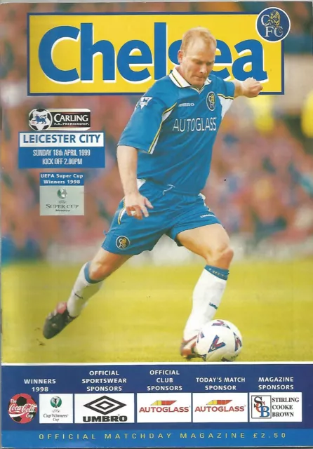 Chelsea v Leicester City - Premiership - 18/4/1999 - Football Programme