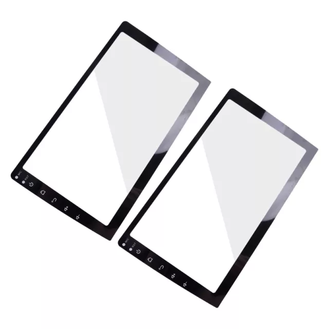 2pc 9" Tempered Glass Screen Protector Protective Film For Car Radio GPS Player