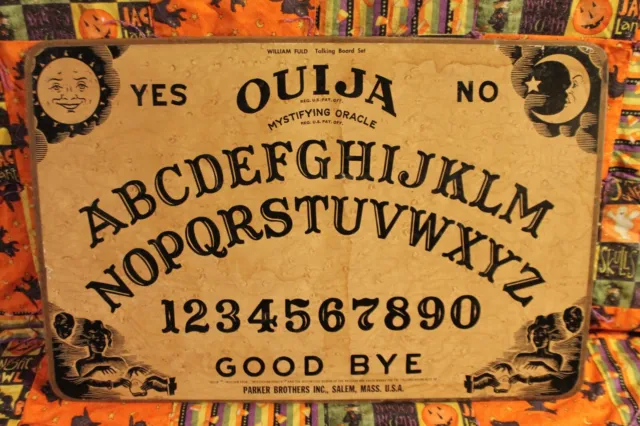 OUIJA 1960's Wm Fuld TALKING BOARD Parker Bros SALEM MA Halloween GAME Exorcist