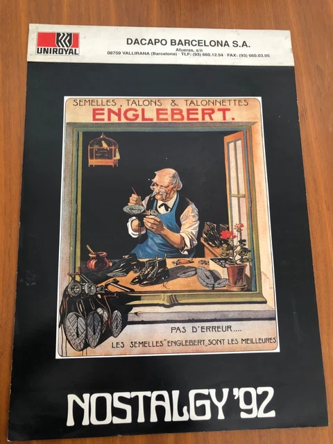 Englebert Uniroyal Calendar  1992  " Nostalgy '92 "
