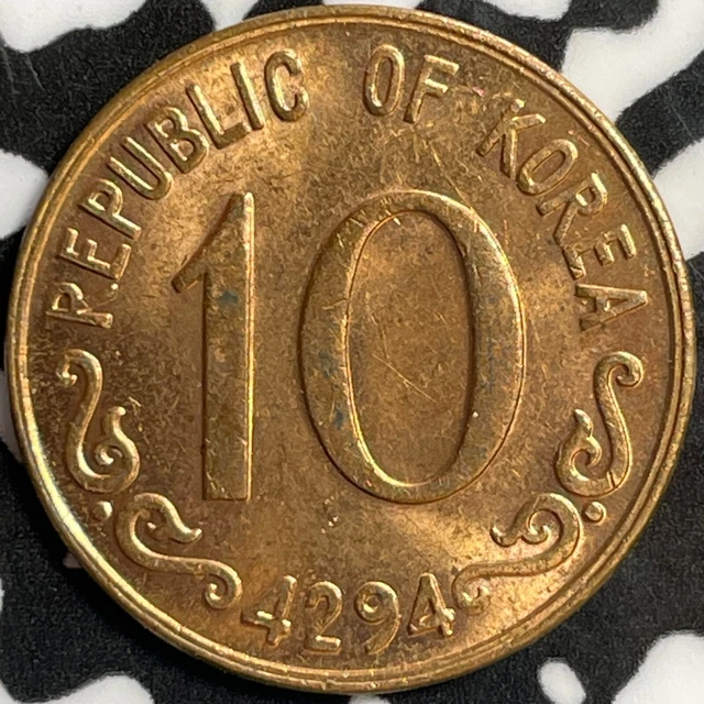 KE 4294 (1961) Korea 10 Hwan Lot#D2799 High Grade! Beautiful!
