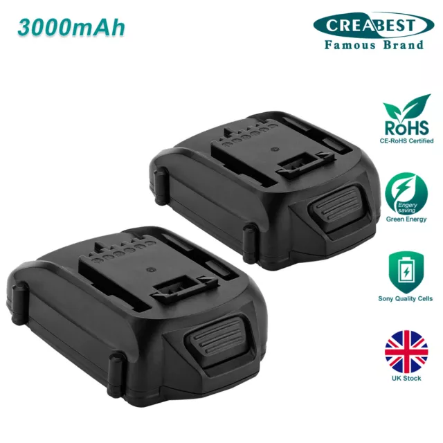 2x 3.0Ah Li-Ion For Worx 18V Battery WG151 WG251 WG540 WA3512.1 WA3512 WA3525