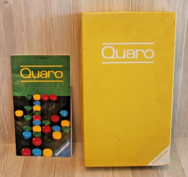 Rare Jeu de société Quaro - Ravensburger stratégie coffret tissu jaune - complet