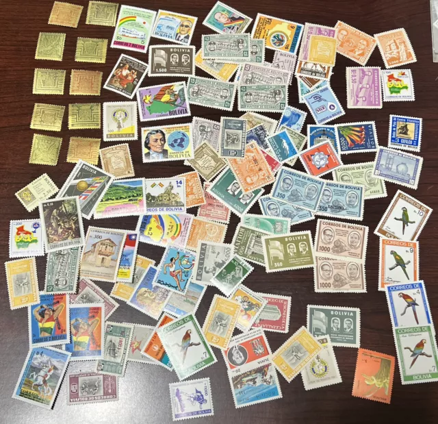 Huge Lot Of Bolivia Mint Stamps, Short Sets, Many Modern With Duplicates