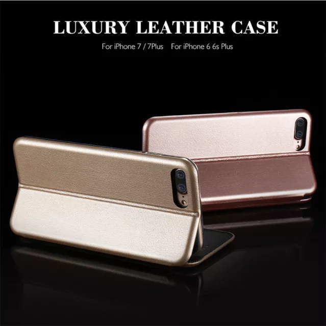 Luxury Smart Slim Wallet Flip Leather Case Cover for Apple iPhone 5 5s 6 6s Plus