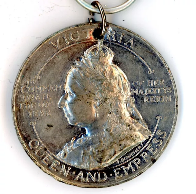 Queen Victoria Diamond Jubilee medal medallion Shaftsbury Society Dinner #42