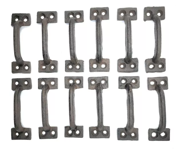 12 Small Handles Drawer Door PullsCabinet Rustic Cast Iron Decor 3 5/8"
