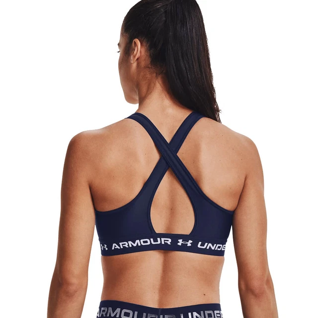 Under Armour Crossback Mid Reggiseno Damen-Sport-Bh senza Ferretto Fitness Blu 2