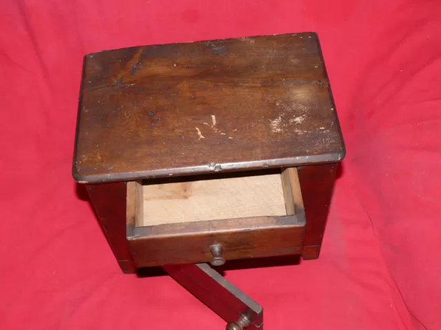 ANTIQUE 19th C. CHILD's TOY DOLL SIZED PINE WOOD WASH STAND COMMODE CABINET 3