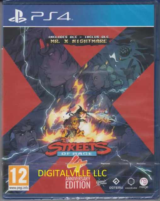 Streets of Rage 4 Edición Aniversario PS4 Totalmente Nuevo Sellado de Fábrica