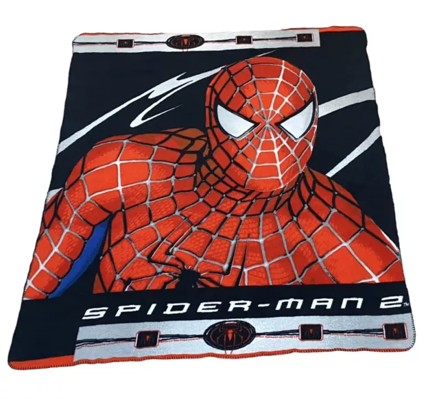 Vintage Spiderman 2 Movie Promo Throw Blanket Tapestry 2004 48x56 Northwest Co.