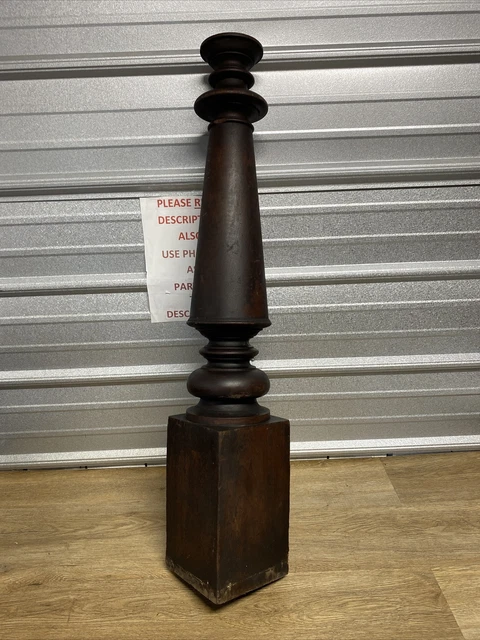 Antique 1800’s Architectural Salvage Decorative Wood Baluster Newel Post Pillar