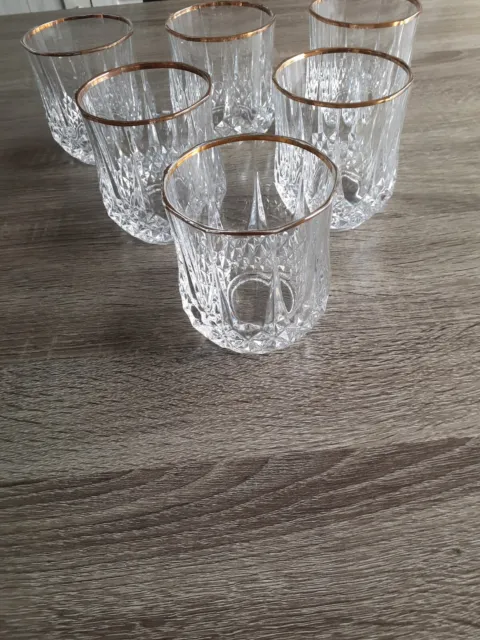 6 verres à whisky Cristal d'Arques modèle Longchamps