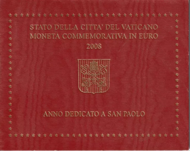 Mds Vatikan Vaticano 2 Euro 2008 "Paulusjahr" Im Folder