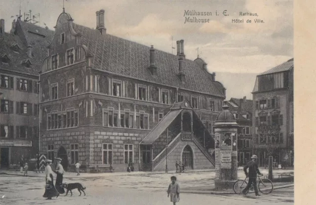 CPA 68 Elsass ALSACE  MULHOUSE Hôtel de Ville -- Mülhausen Rathaus 1905