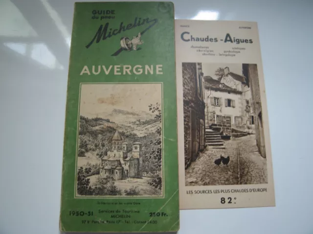 Guide Vert Michelin ancien sur l'Auvergne de 1950-51 complet et en bon état
