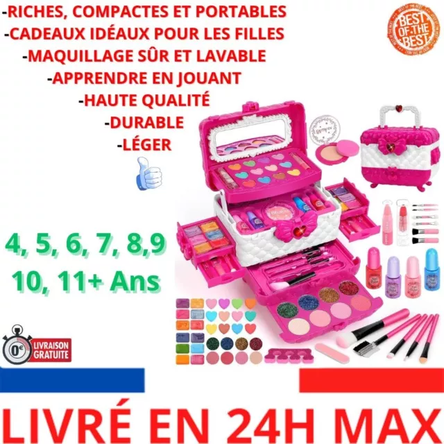 FAUX MAQUILLAGE ENFANT Jouet, Malette Maquillage Fille Trousse Maquillage  Enfant EUR 38,64 - PicClick FR