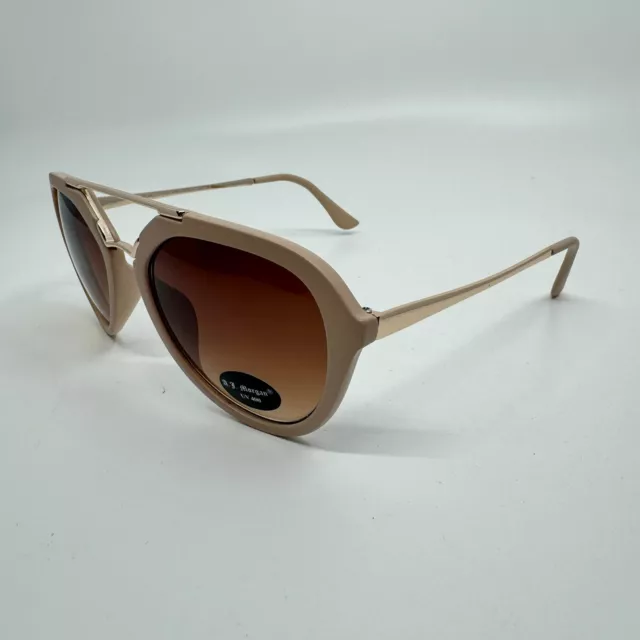 AJ Morgan 53730 Sunglasses Beige Frame Round Brown Lenses 52-12-141 H10532 2