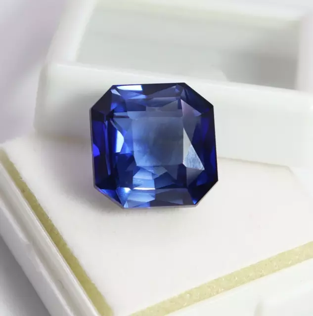 Naturel 16.30 CT sans Défaut Kashmiri Carré Saphir Bleu Certifié Desseré Gemme