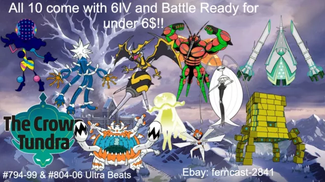 All 11 Shiny 6IV Ultra Beasts Crown Tundra Pokemon with Master Balls for  Sword and Shield - elymbmx