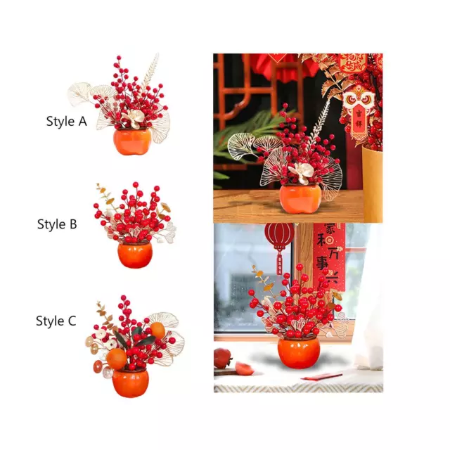 Chinese New Year Decoration Artificial Flower Bouquet Creative Spring Festival