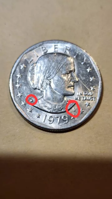 Rare 1979 Susan B Anthony D Denver  FG - Frank Gasparro ONE DOLLAR U.S. Coin