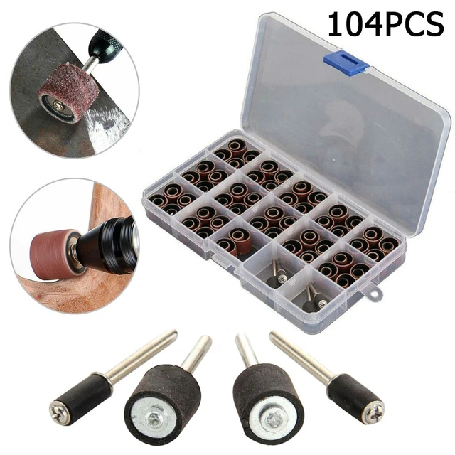 KEYREN 102 Pcs Kit Bande De Ponçage Tambour Rotatif - Outils Polissage Bois Métal