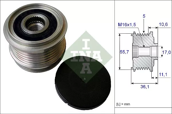 Fits LUK INA FAG 535 0161 10 BELT PULLEY ALTER.VOLVO S40 2.4 04-  UK Stock