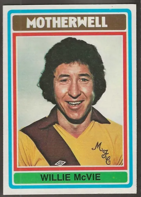 Topps-Football (Scottish Red Back 1976)-#067- Motherwell - Willie Mcvie