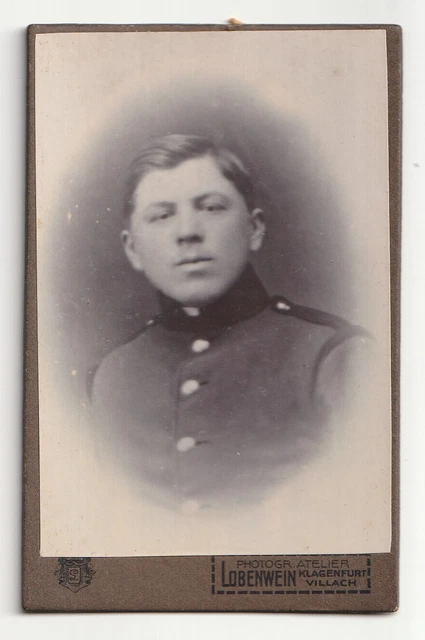 K. u. k.  Soldat, Portrait, CdV Foto , Atelier Lobenwein Villach, Klagenfurt