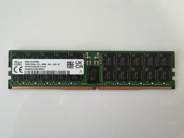 SK HYNIX DDR5 EC8 RDIMM 128GB 4800MHZ 2S2RX4 PC5-4800B-RA0-1010-XT RAM ...