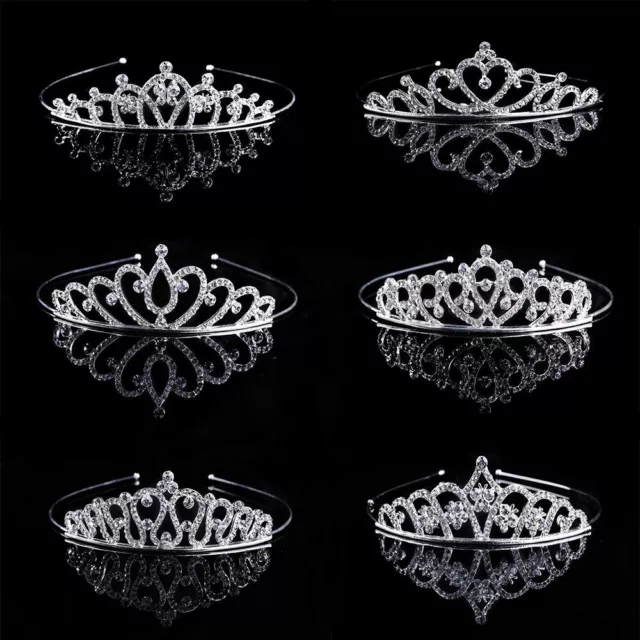 Wedding Bridal Princess Crystal Rhinestone Prom  Hair Crown Tiara Headband 2