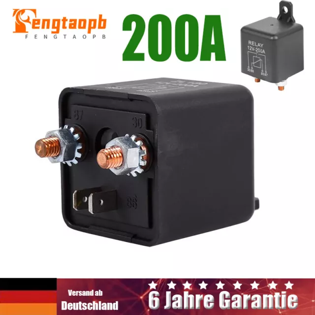 KFZ Relais Batterie Trennrelais 12V/24V 200A/300A PKW BOOT CAMPING WOHNMOBIL