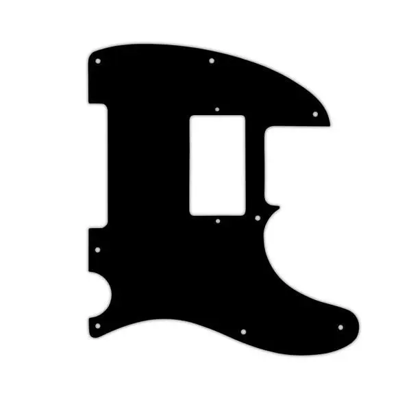 USA CUSTOM PICKGUARD für FENDER® TELECASTER® HUMBUCKER 5/8hole 3ply PG BLACK BWB