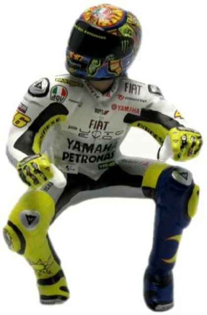 Minichamps 1/12 Rossi Figurine En Position Course Moto Gp Estoril 2009 312090146