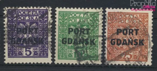 Briefmarken Polnische Post Danzig 1929 Mi 20-22 gestempelt (9975613