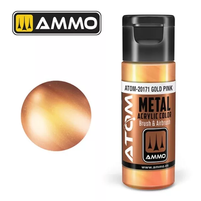 Ammo MIG ATOM-20171 - ATOM METALLIC Gold Pink - Neu