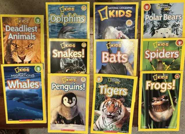 National Geographic Kids leveled Readers  Children's  book  lot of 11  New & EUC