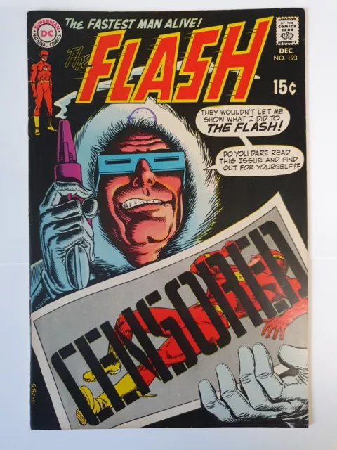 THE FLASH #193 - 1969- Silver age DC comics -Captain Cold