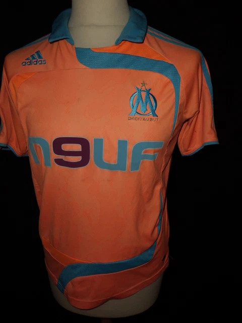 MAILLOT DE FOOTBALL vintage OM Marseille Adidas Orange Taille 14 ans EUR 24,99 - FR
