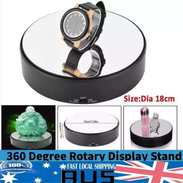 Mirror  360°  Display Stand Rotating Speed Turntable Jewelry Holder