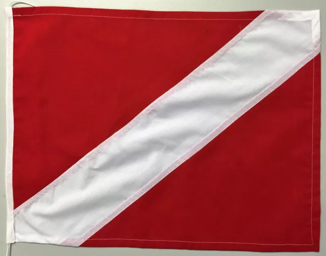 Taucherflagge DAN Fahne rot - weiß 30x45cm Scuba Dive