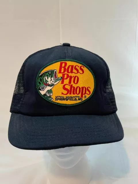 VINTAGE BASS PRO Shops Patch Trucker Hat Made in USA Springfield MO ...