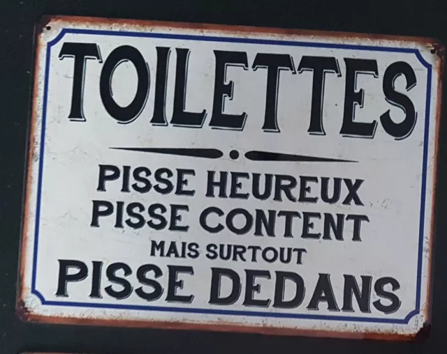 Hioni Règles Des Toilettes, Pancarte En Métal Panneau Poster