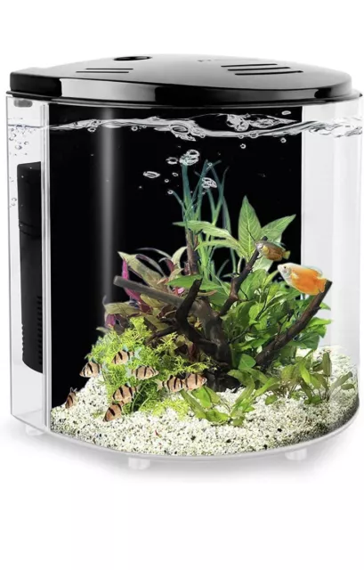 1.2 Gallon Betta Aquarium Starter Kits Fish Tank With LED Light And Filter Pump