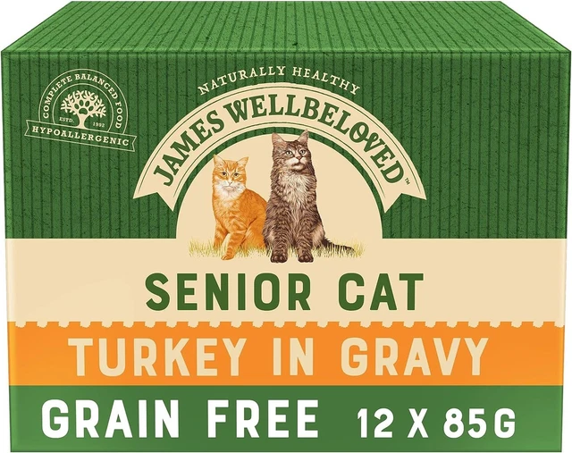 James Wellbeloved Wet Cat Food - Grain Free Turkey In Gravy (12 x 85g)