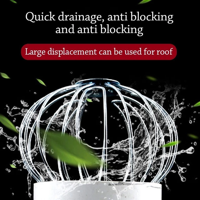 Gutter Guard Strainer Rain Pipe Cap Balcony Drainage Cover Roof Floor Drain