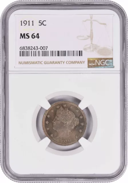 1911 Liberty Nickel MS64 NGC