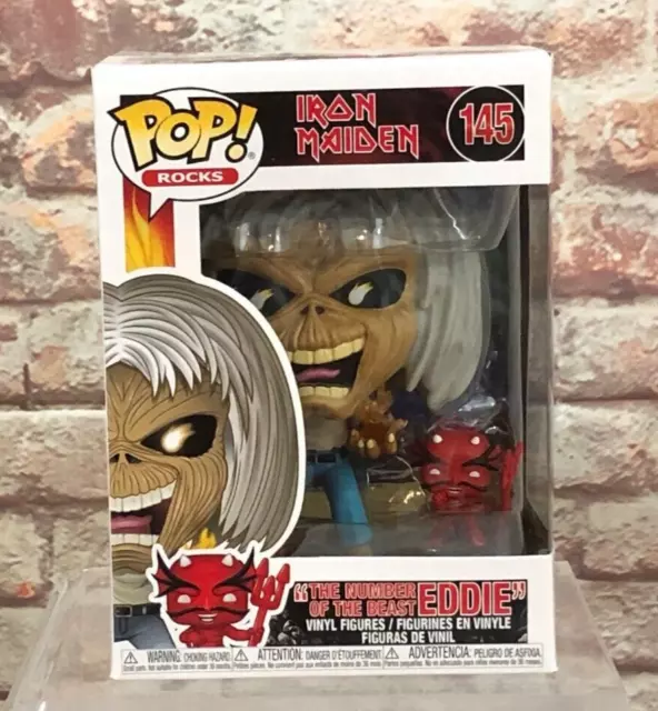 Funko Pop! Rocks Iron Maiden #145 - "The Number of the Beast" - Free PopShield